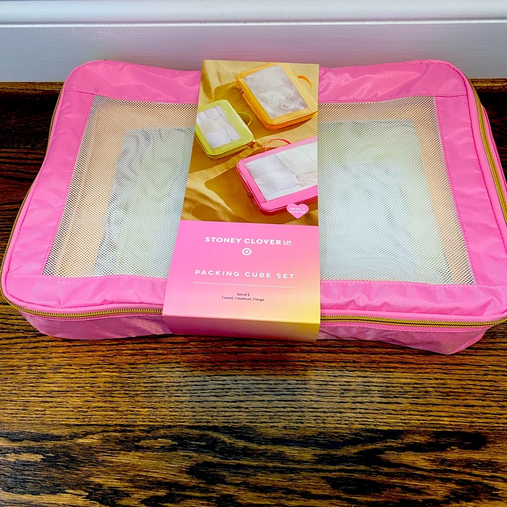 Stony clover set of three packing cubes new in box!